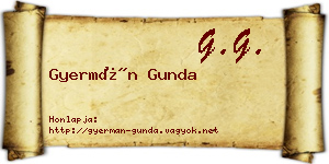 Gyermán Gunda névjegykártya